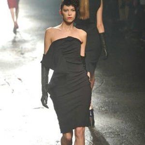 Authentic Lanvin Black Runway Dress from Hiver Collection, retail $5,995